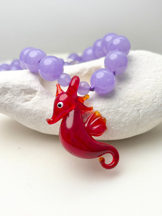 Sassy Sea Stead Lavender Flame Necklace - Limited