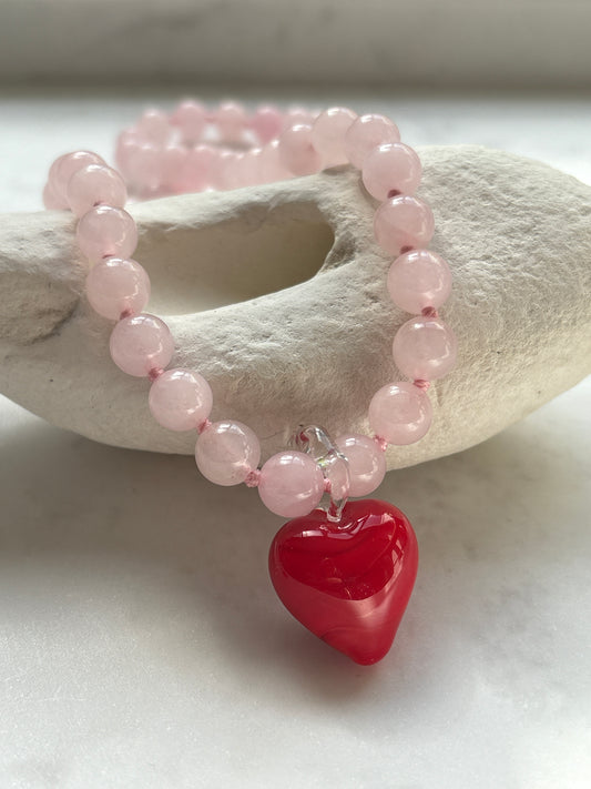 Groovy Heart Blush Necklace - Limited