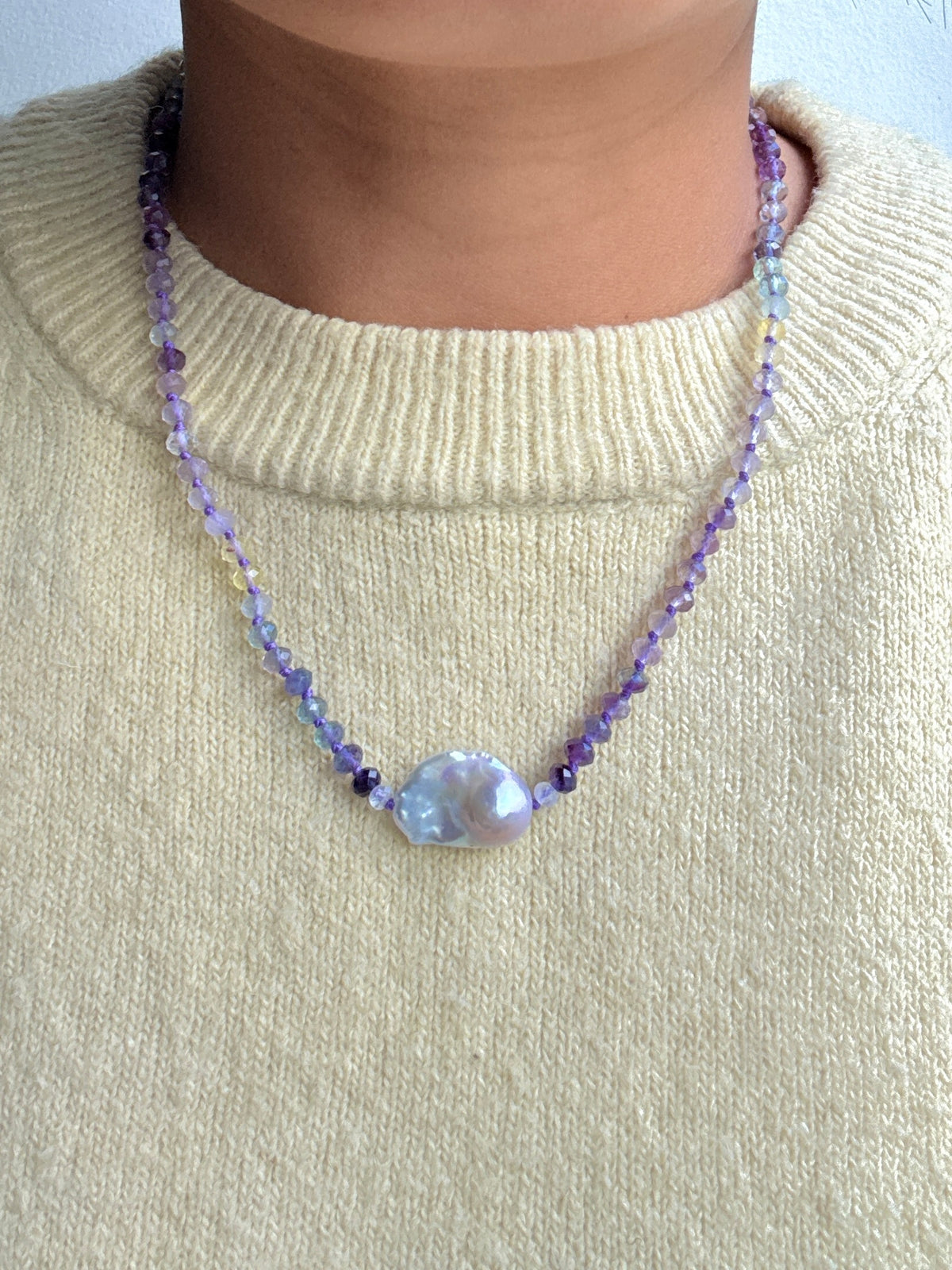 Facets Embrace Fluorite Necklace - Limited