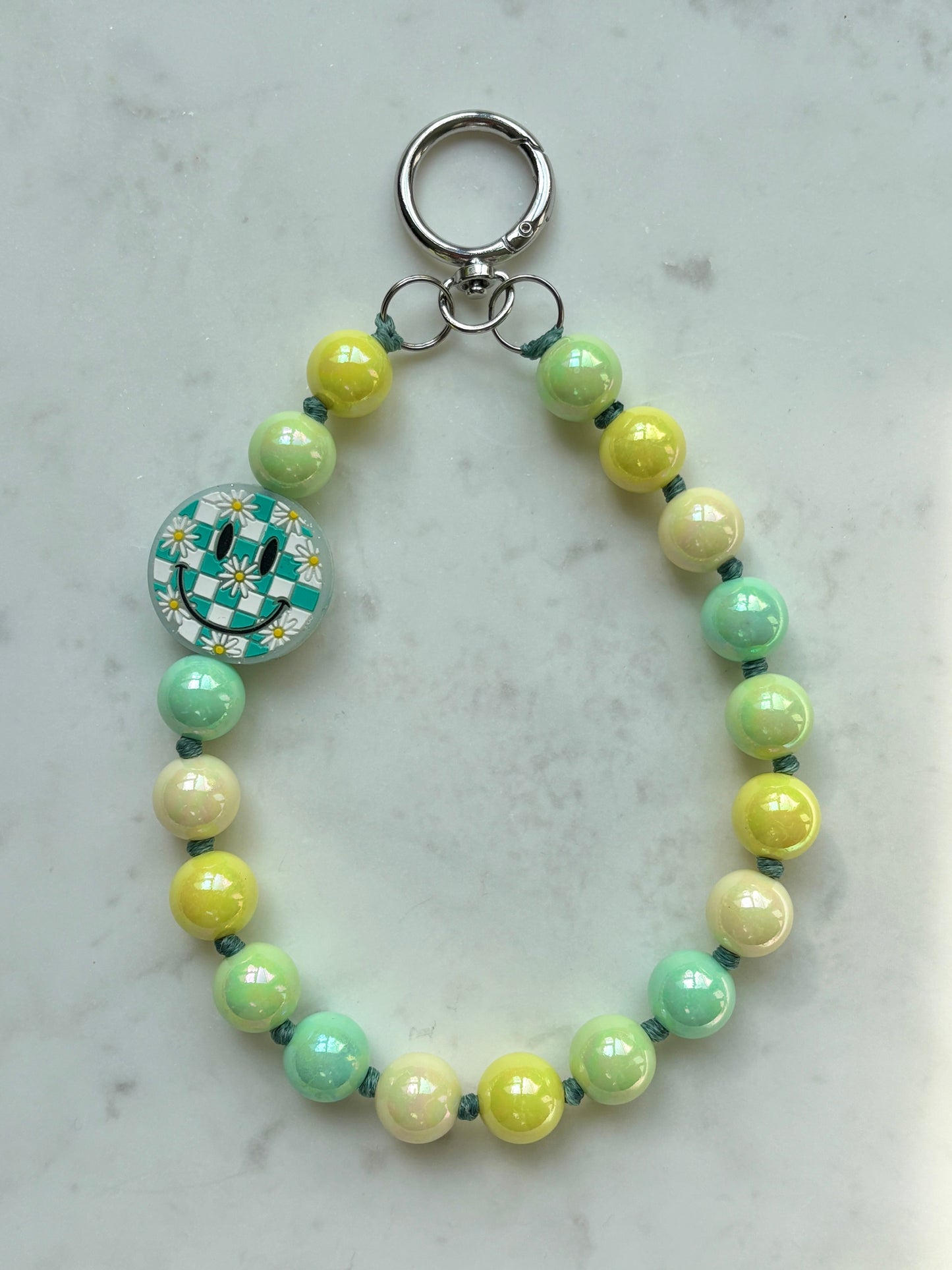 Spring Smiley Deluxe Phone Chain - One Of A Kind