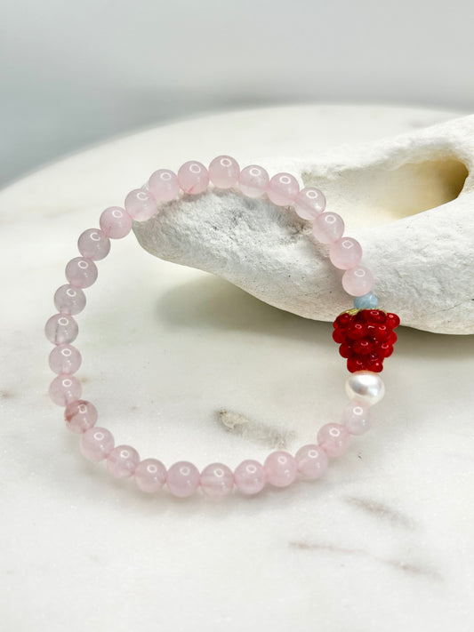 Raspberry Fruit Loops Bracelet