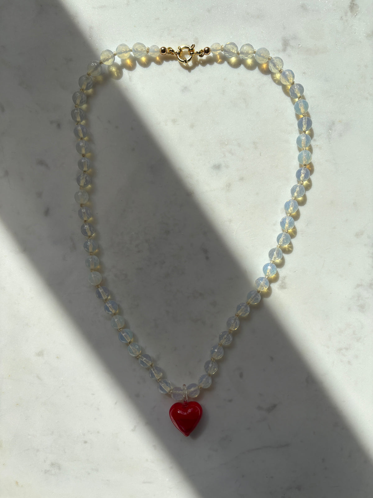 Groovy Heart Opalite Necklace - Limited