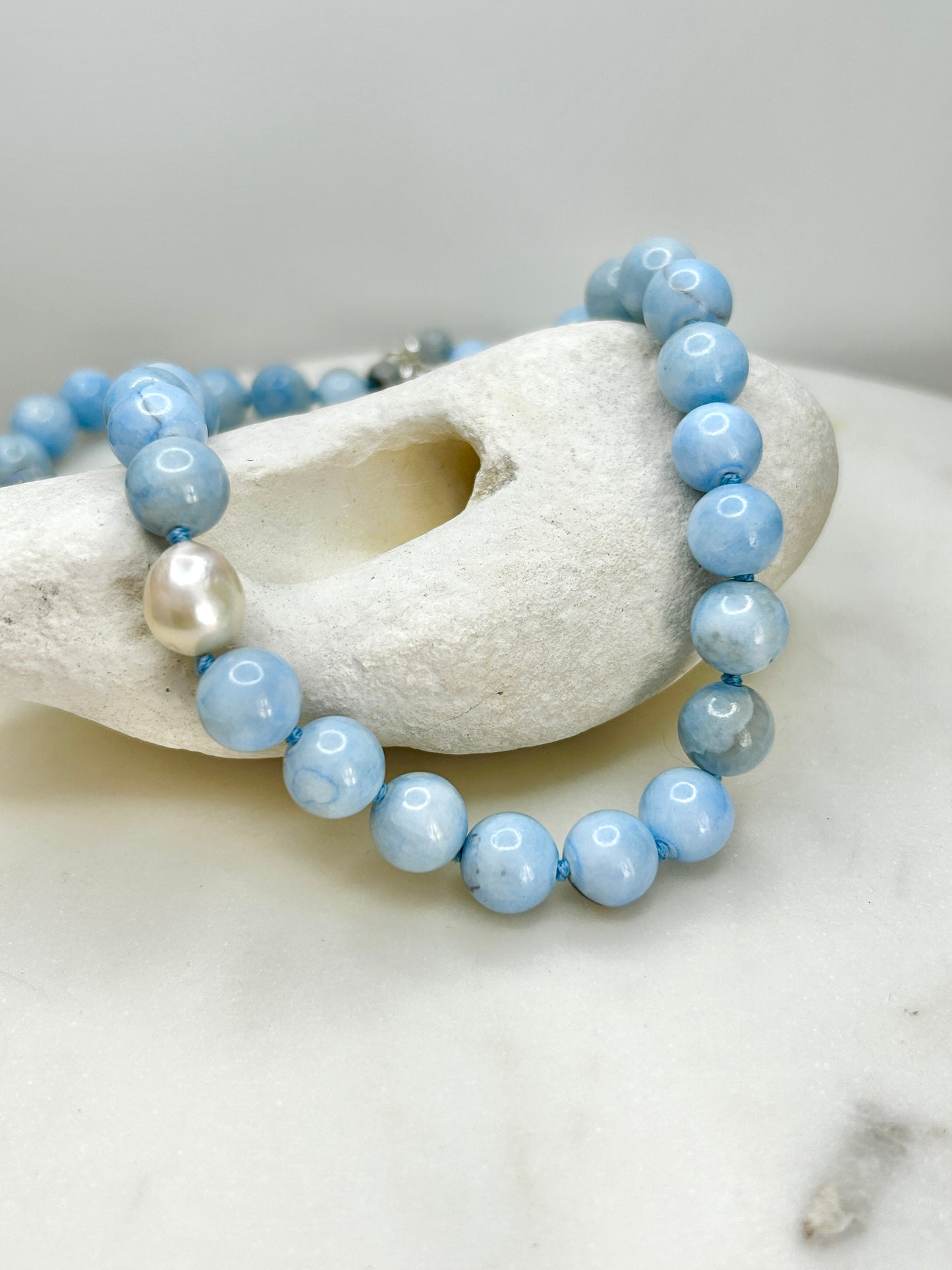 Persian Gulf Chalcedony O’Clock Necklace