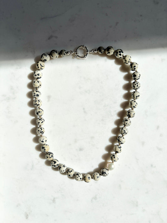 Dalmatian Jasper O’Clock Necklace