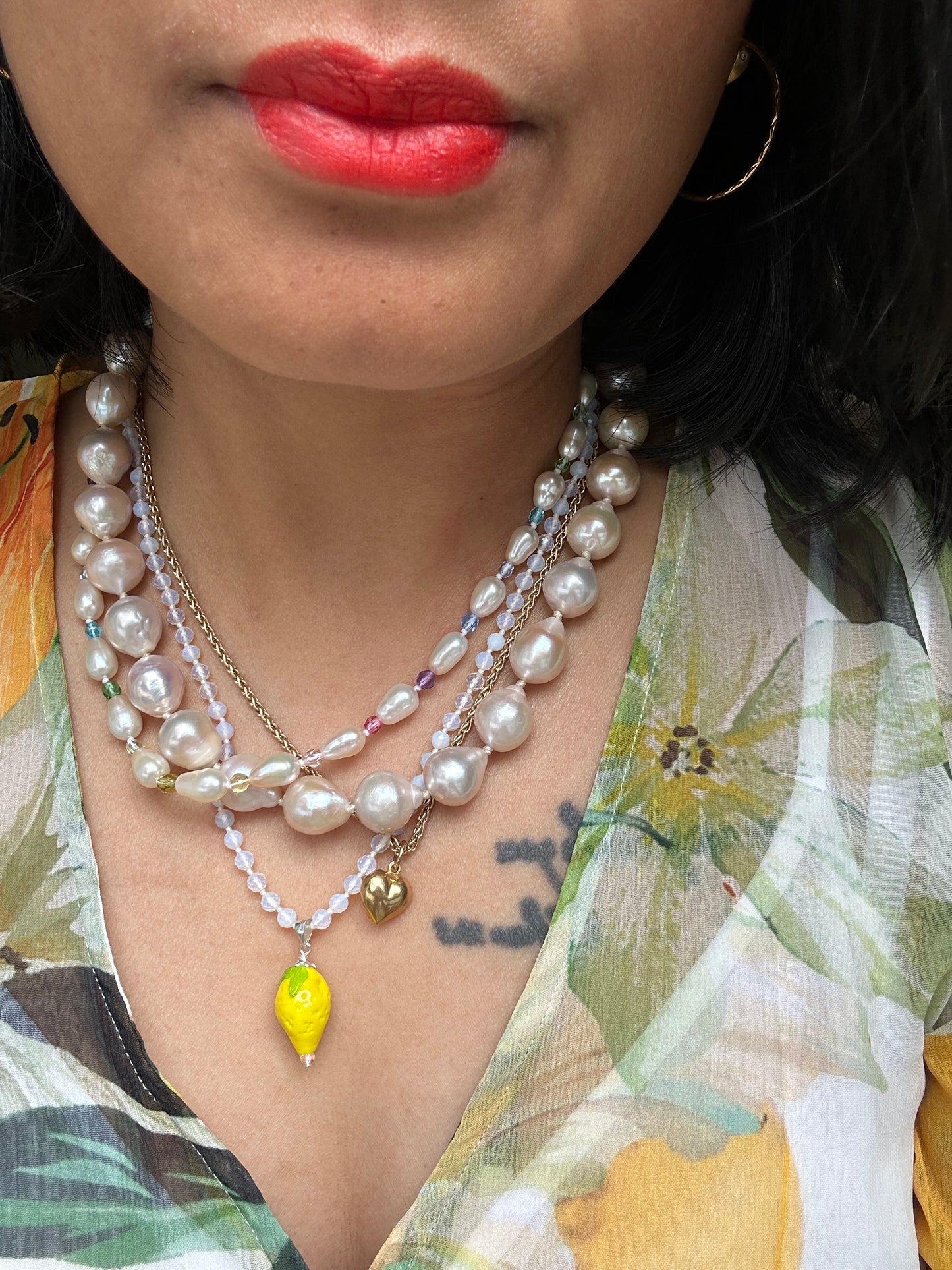 Fruit Gem Drops Opal Necklace