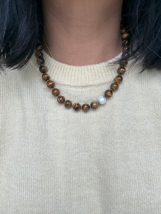 Tiger's Eye O’Clock Necklace