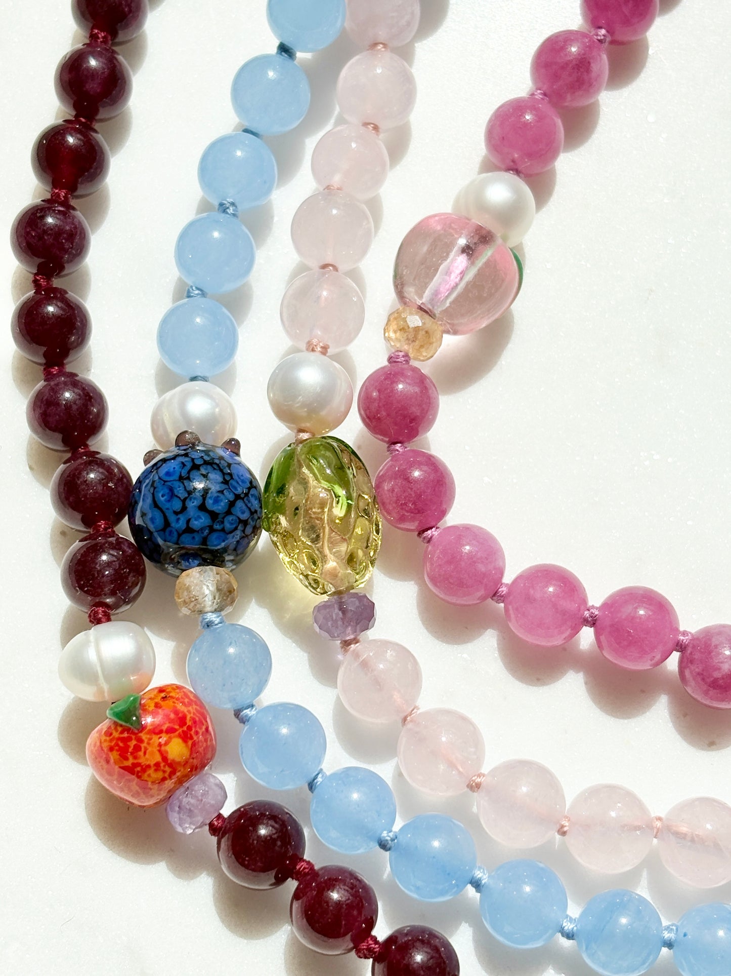 Peach Fruit Loops Necklace - Limited