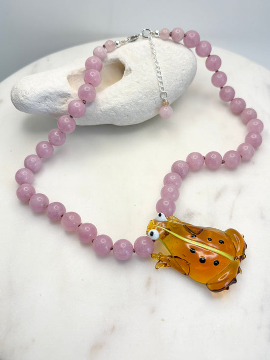 Gemstone Hopper Petal Necklace