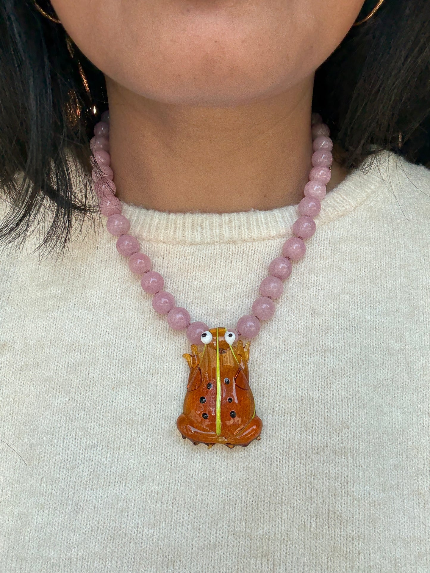 Gemstone Hopper Petal Necklace