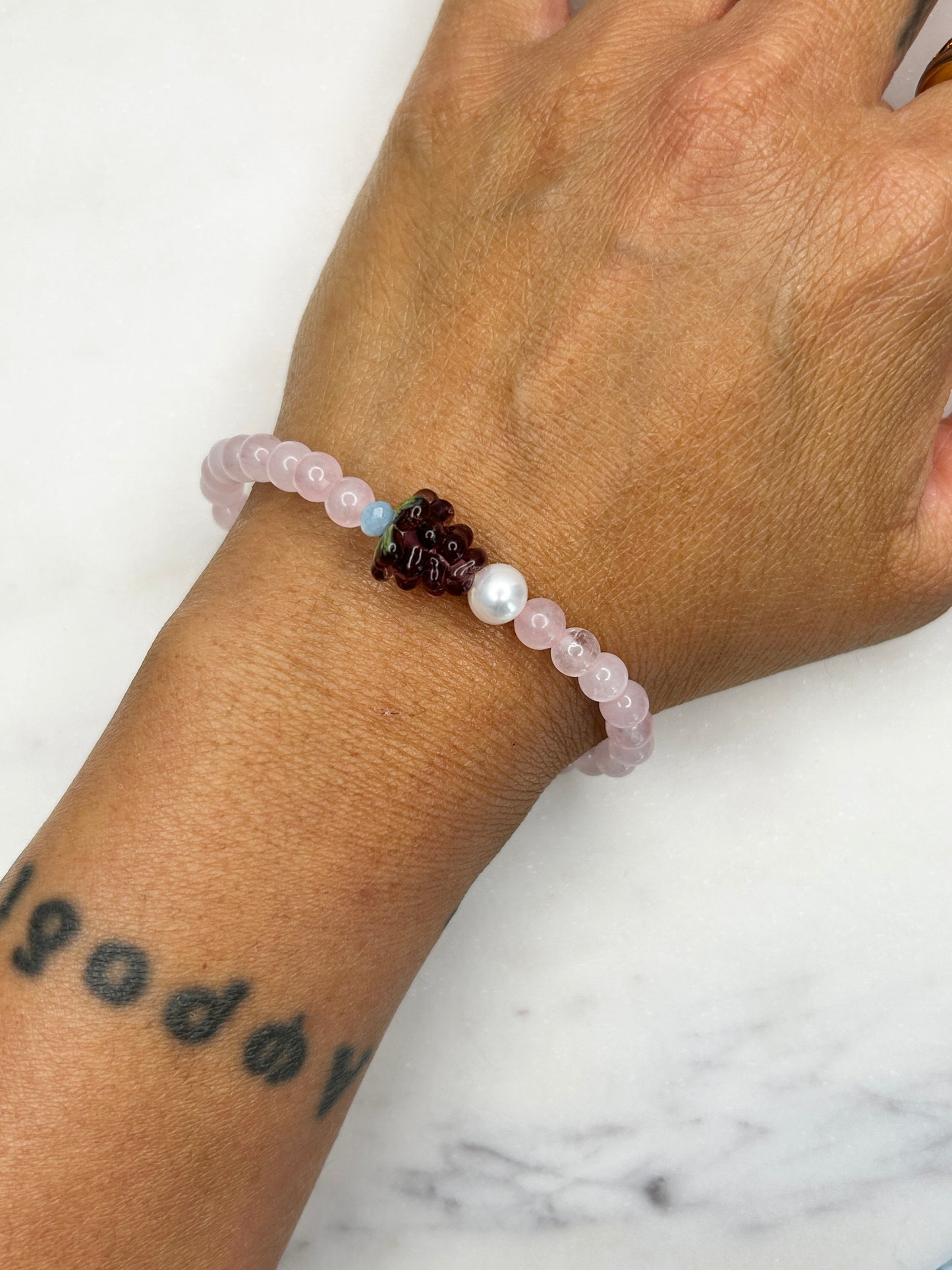 Raspberry Fruit Loops Bracelet