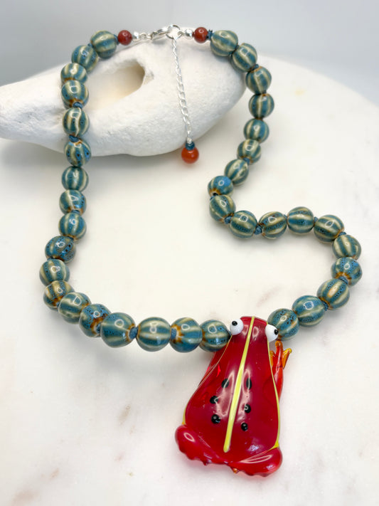 Whimsy Hopper Ruby Necklace