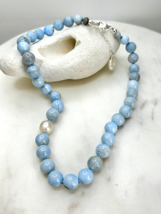 Persian Gulf Chalcedony O’Clock Necklace