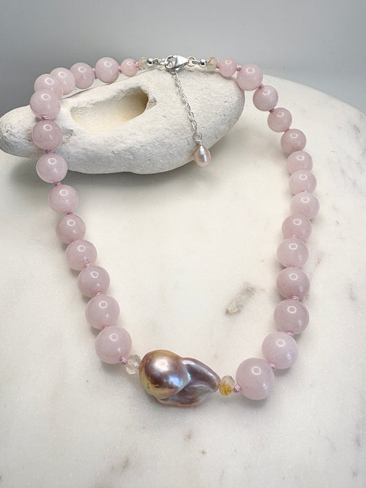 Baroque Embrace Deluxe Rose Necklace