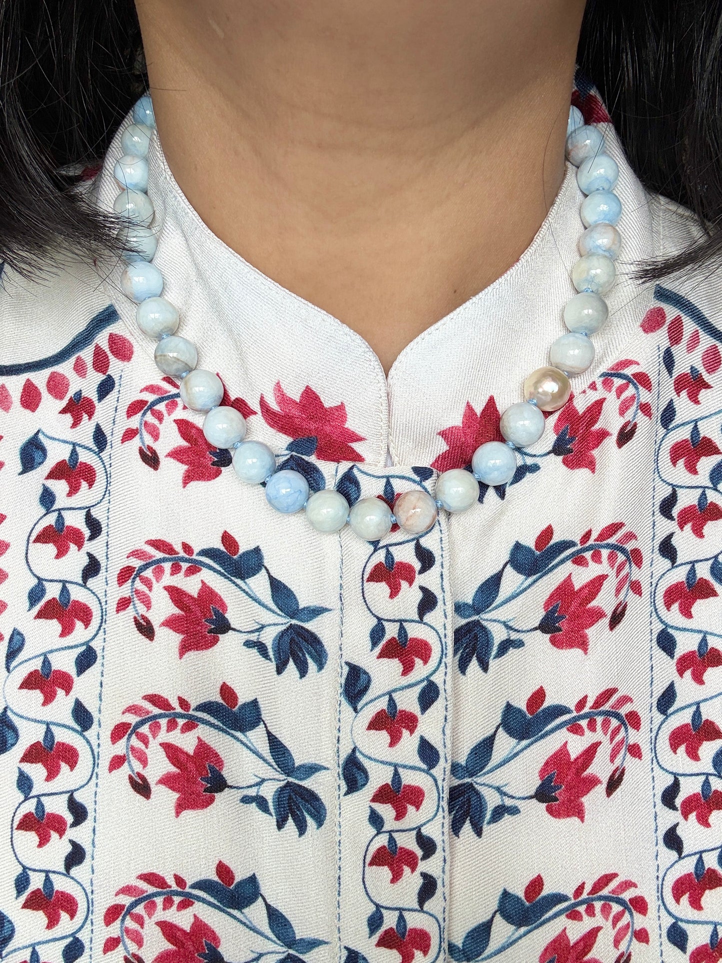 Persian Gulf Chalcedony O’Clock Necklace