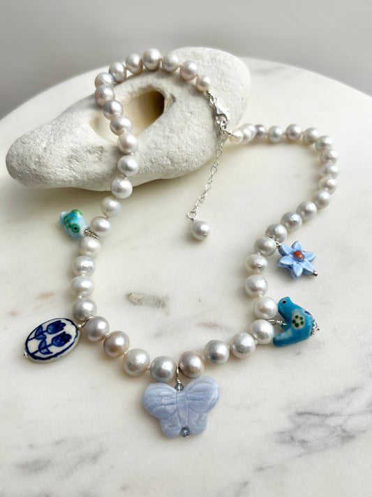 Enchanted Garland Necklace Mist - One Of A Kind