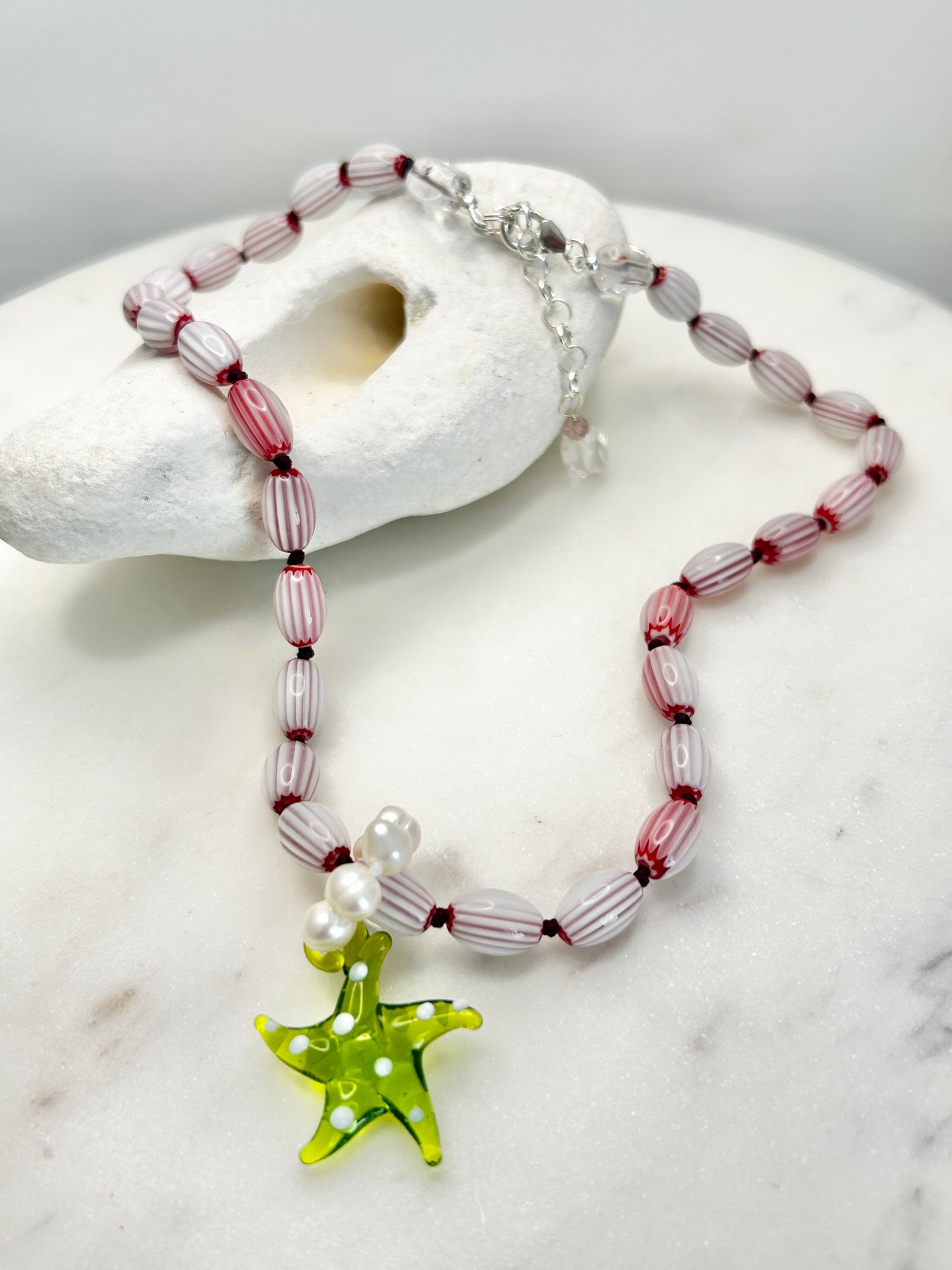 Sea Starlet Bubblegum Necklace - One Of A Kind