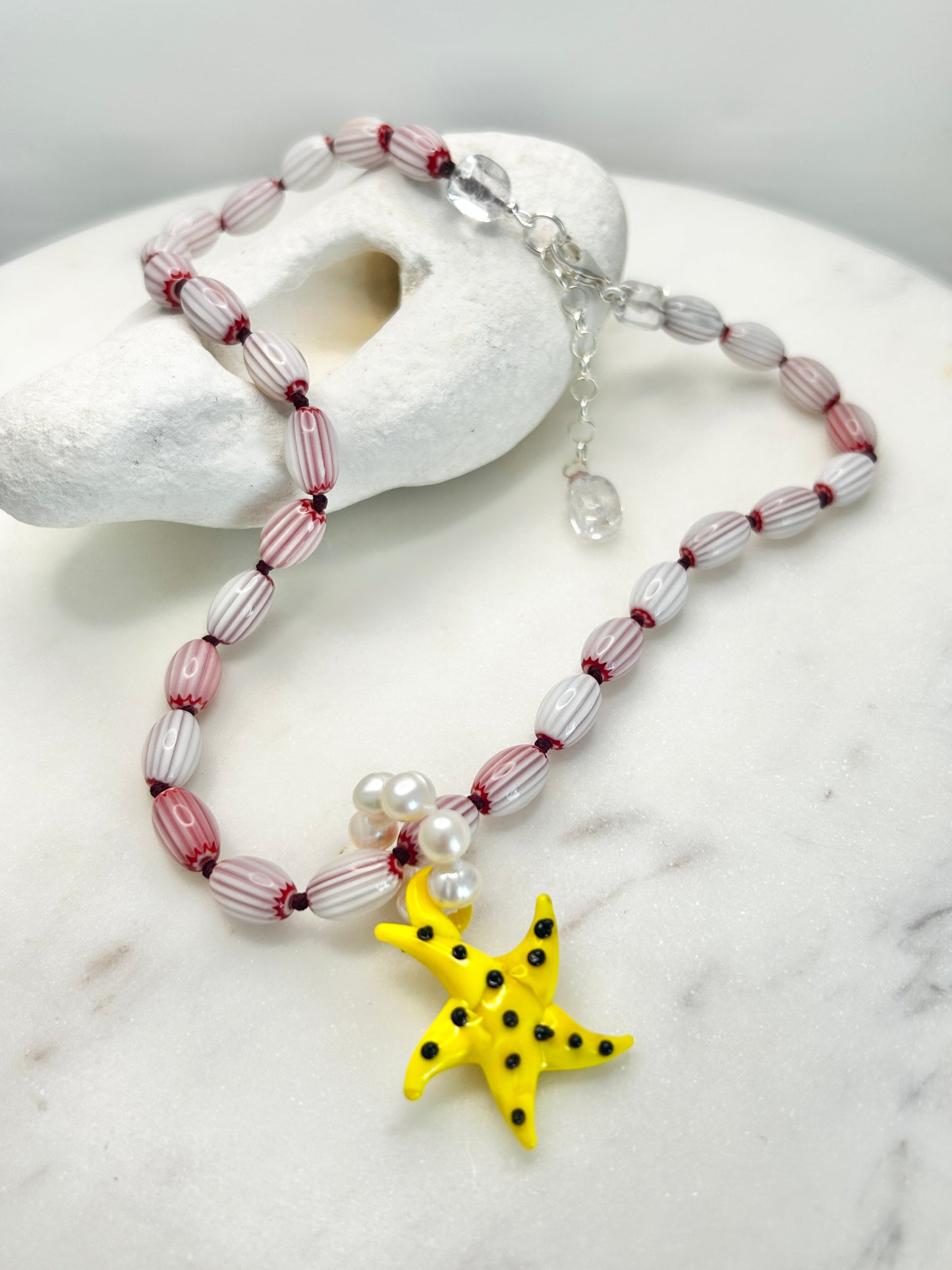 Sea Starlet Bubblegum Necklace - One Of A Kind