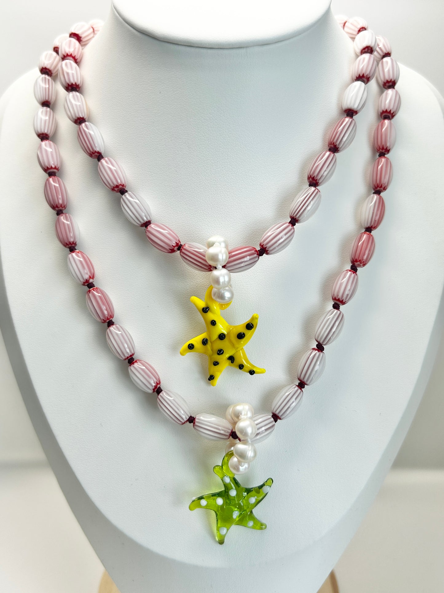 Sea Starlet Bubblegum Necklace - One Of A Kind