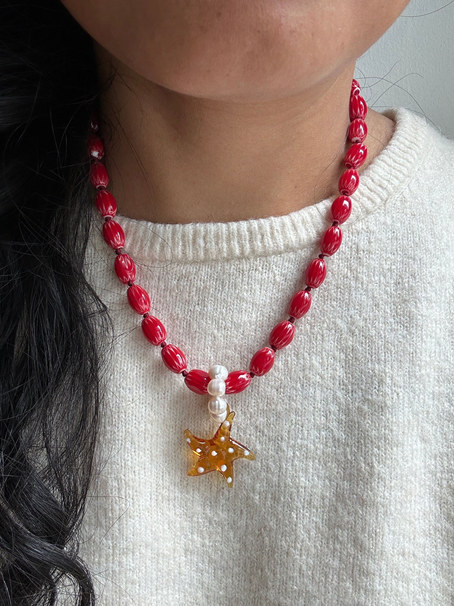 Sea Starlet Coral Necklace - One Of A Kind