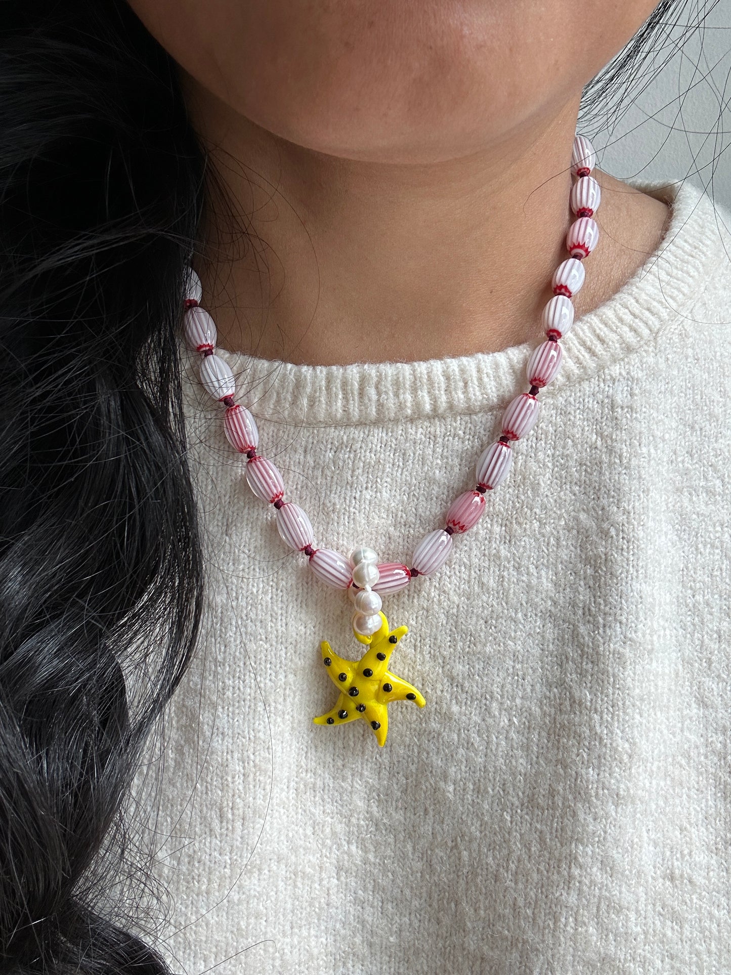 Sea Starlet Bubblegum Necklace - One Of A Kind