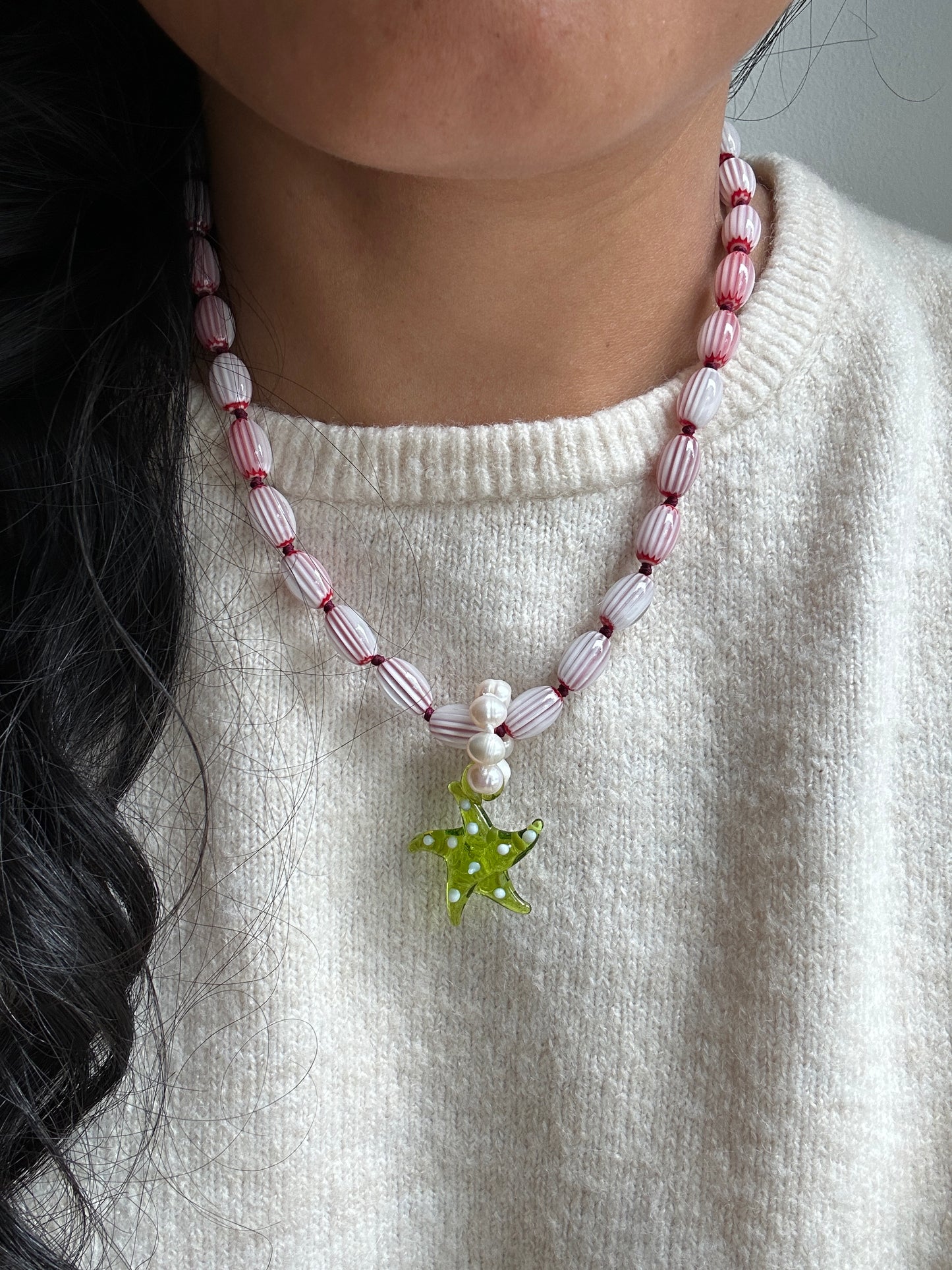 Sea Starlet Bubblegum Necklace - One Of A Kind