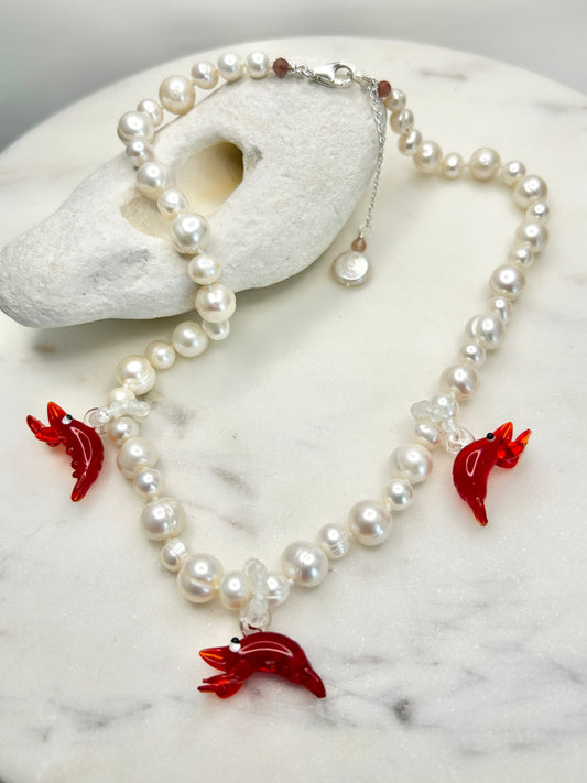 Trio Gambas Necklace - One of a kind