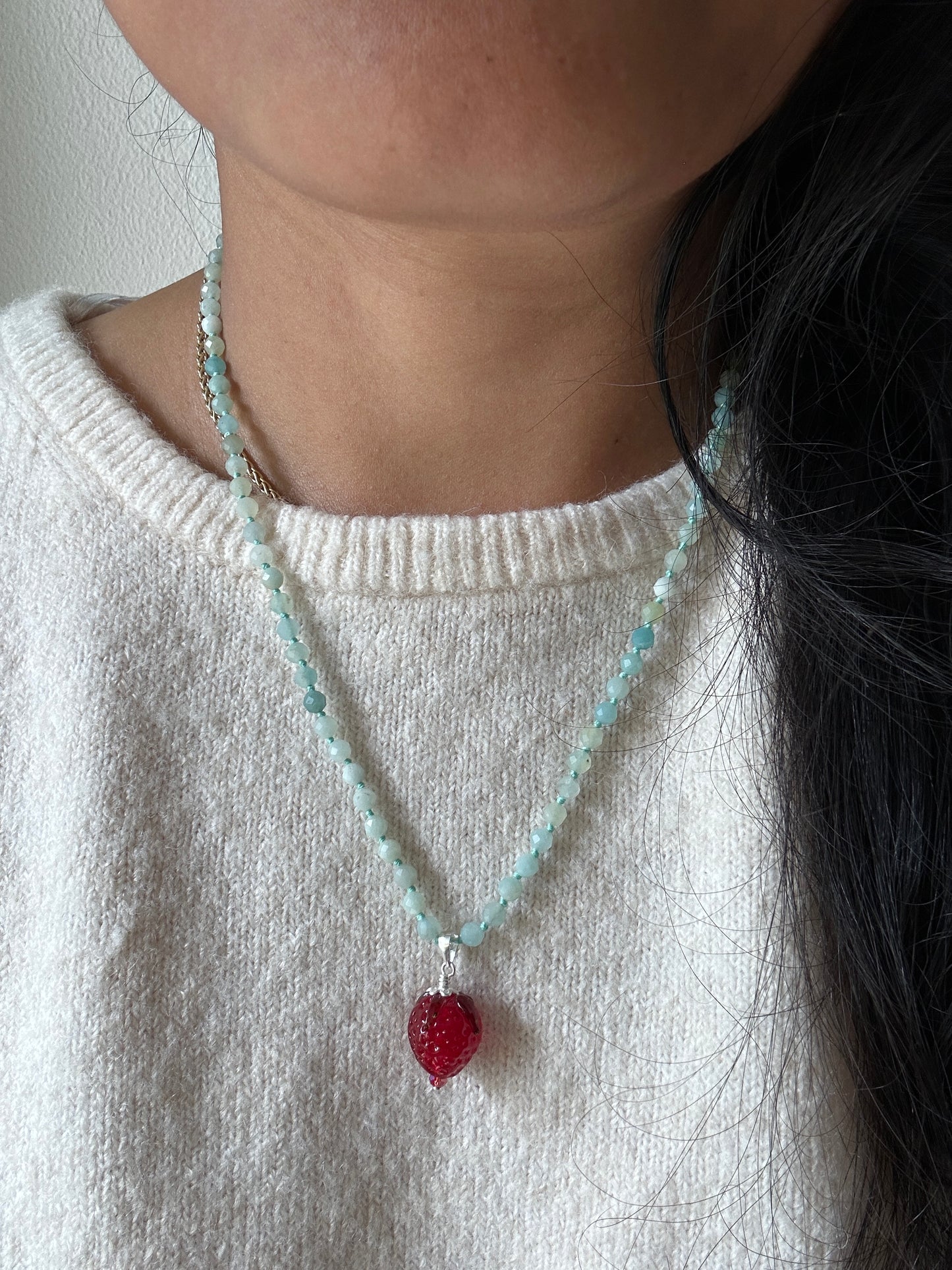 Fruit Gem Drops Necklace Amazonite
