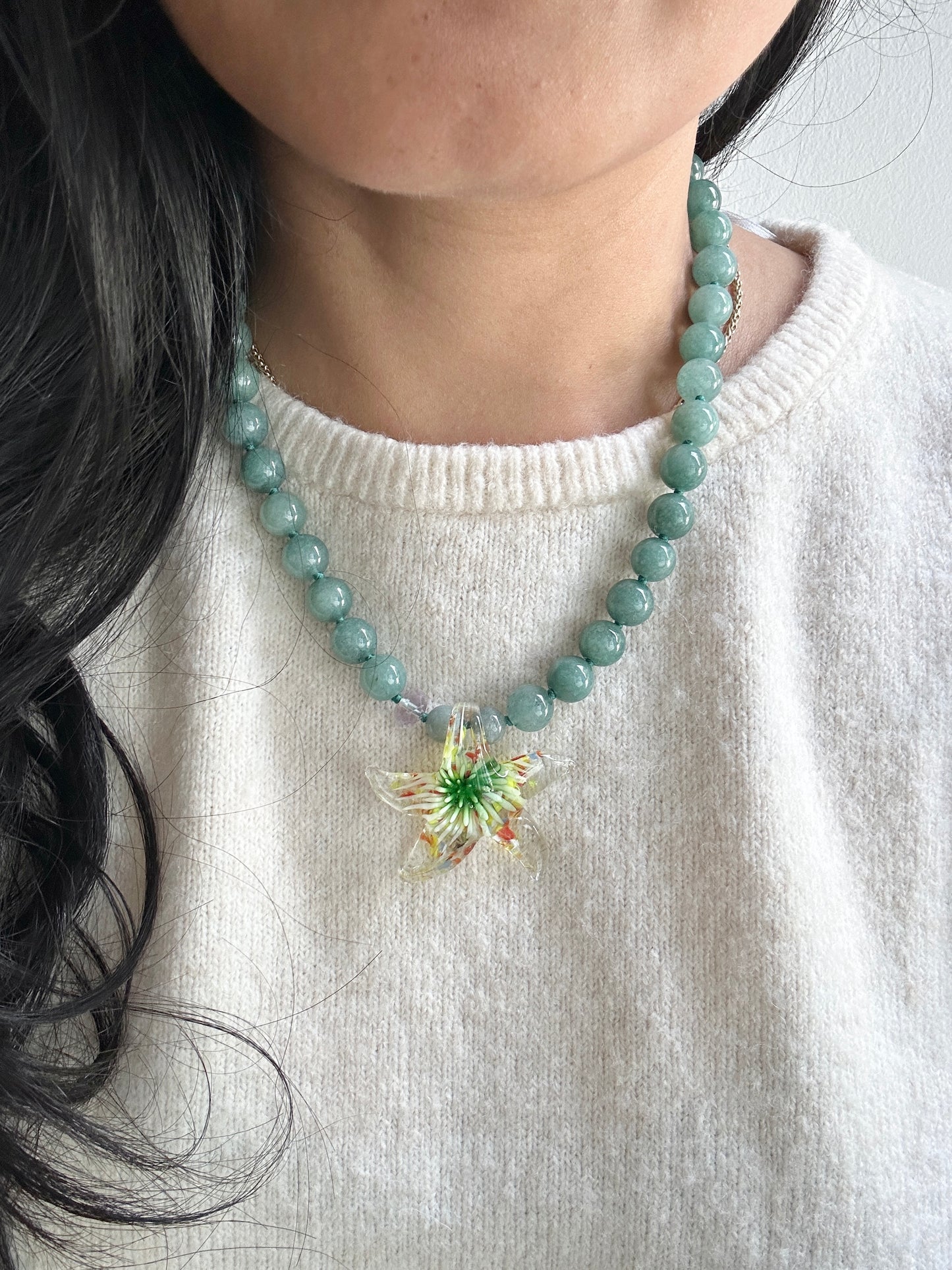 Celestial Sea Burst Algae Necklace
