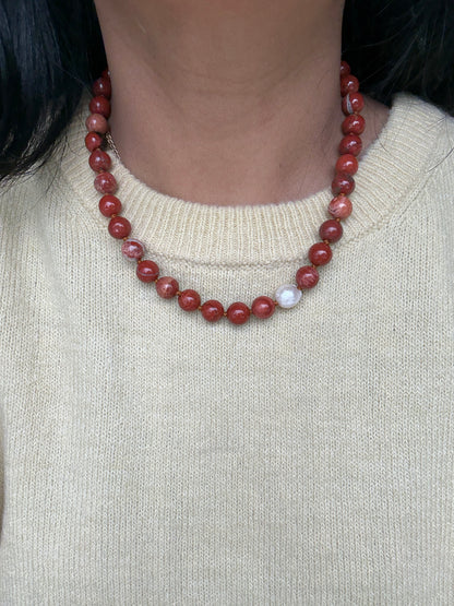 Red Jasper O’Clock Necklace