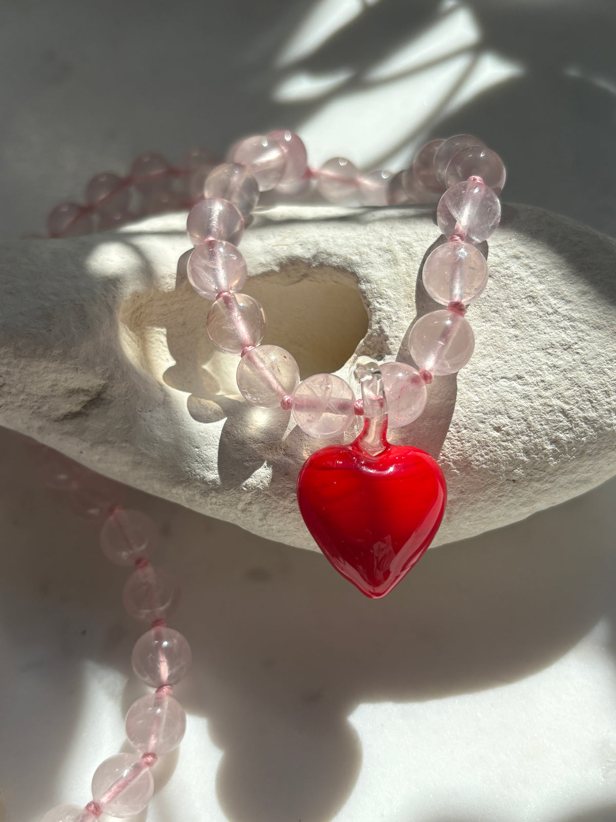 Groovy Heart Blush Necklace - Limited