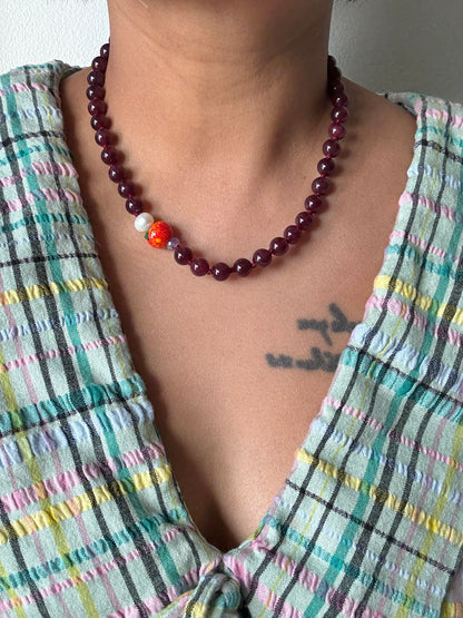 Nectarine Fruit Loops Necklace