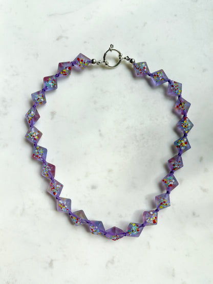 Birthday Sprinkles Lavender Bold Necklace - Limited