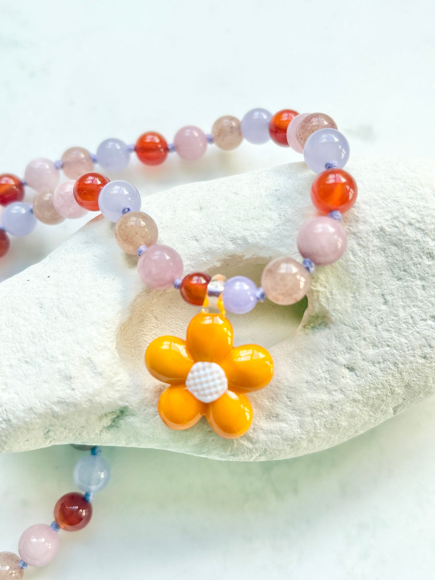 Flower Power Parade Lavender Necklace