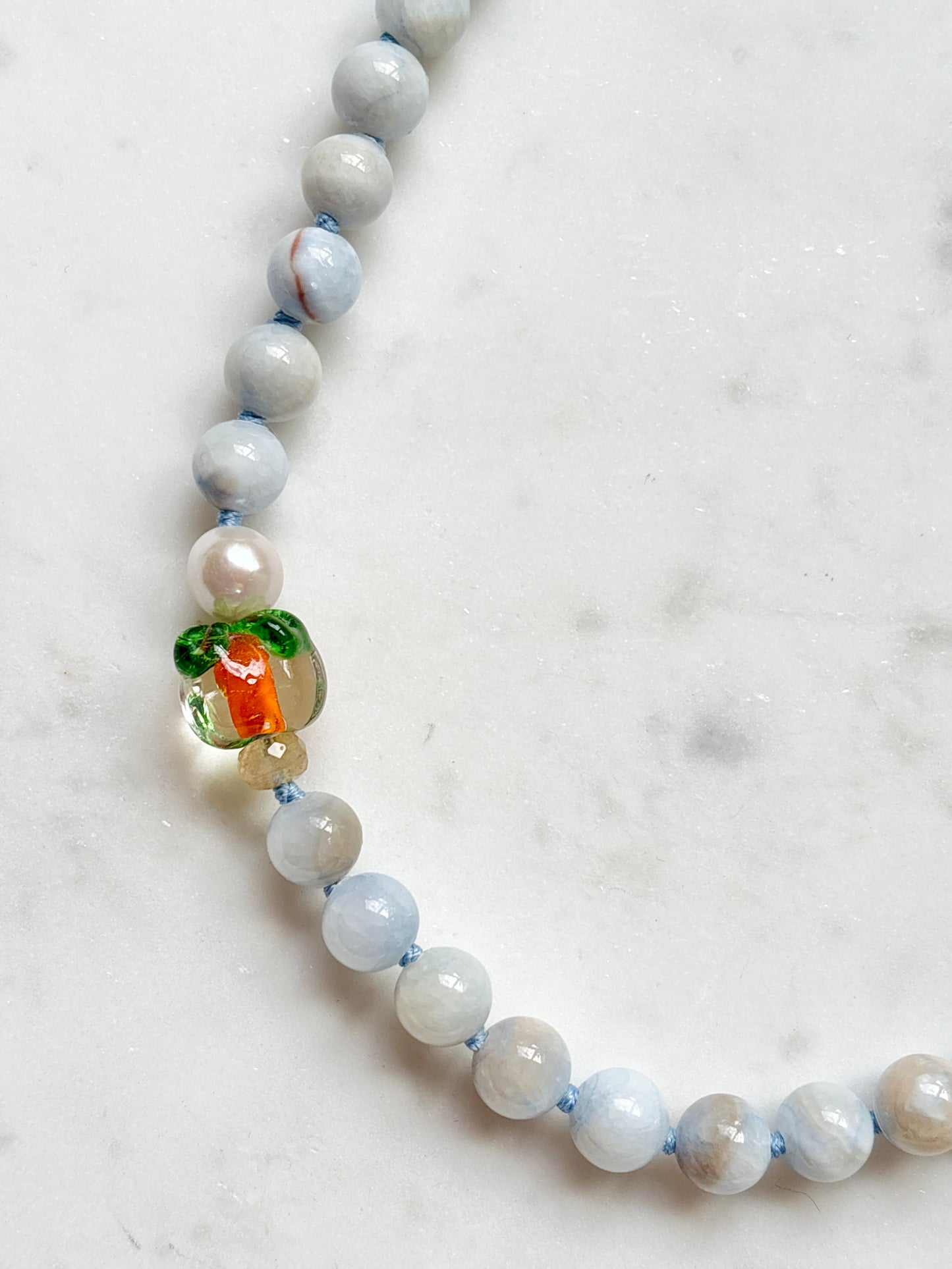 Persimmon Fruit Loops Necklace