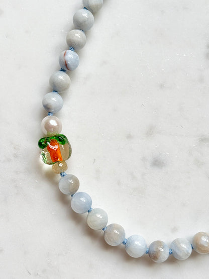 Persimmon Fruit Loops Necklace