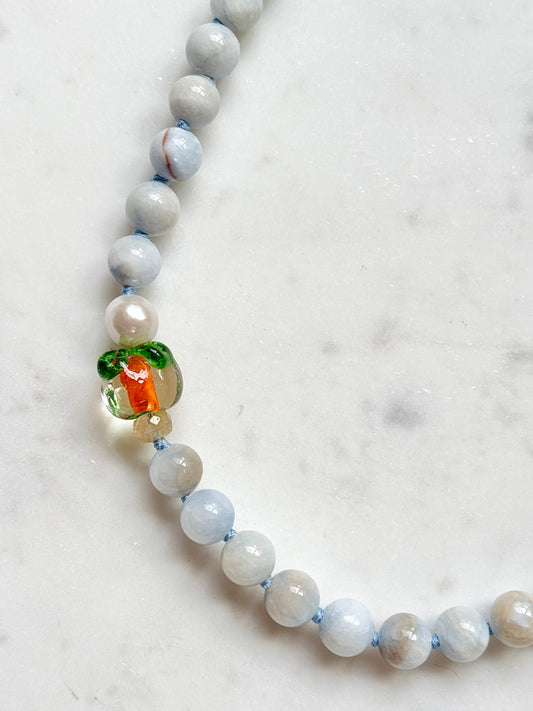 Persimmon Fruit Loops Necklace