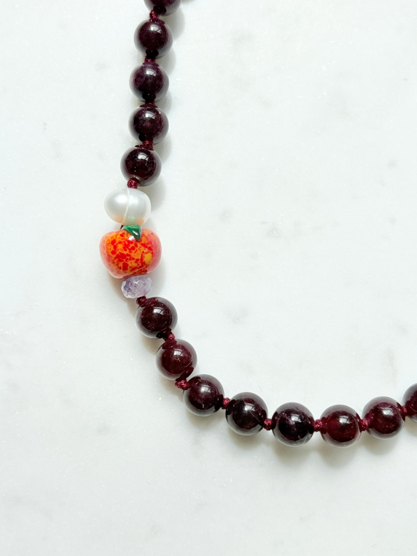 Nectarine Fruit Loops Necklace