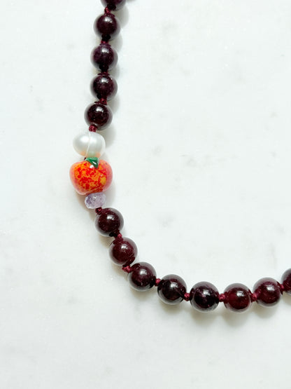 Nectarine Fruit Loops Necklace