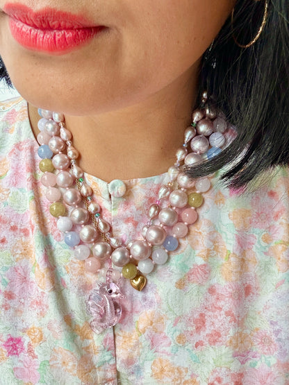 Sassy Sea Stead Pastel Rainbow Necklace