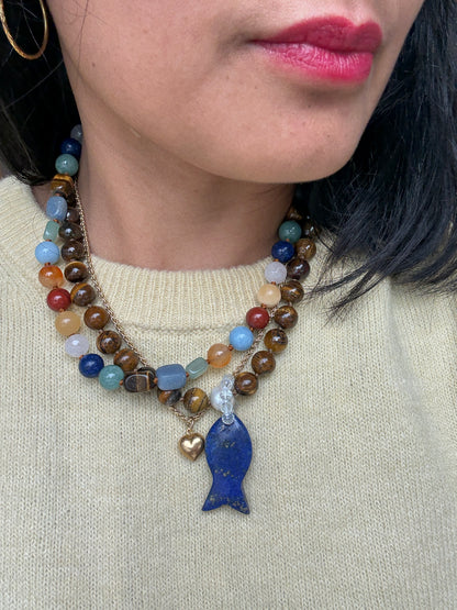 Tiger's Eye O’Clock Necklace