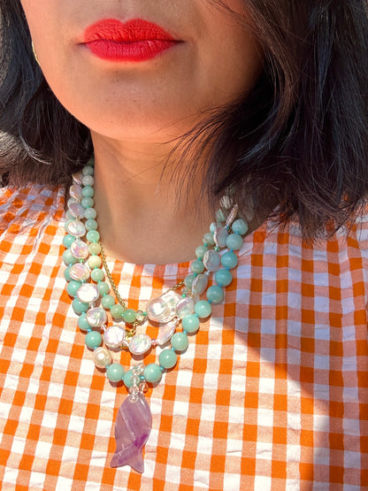 Rainbow Coin Necklace