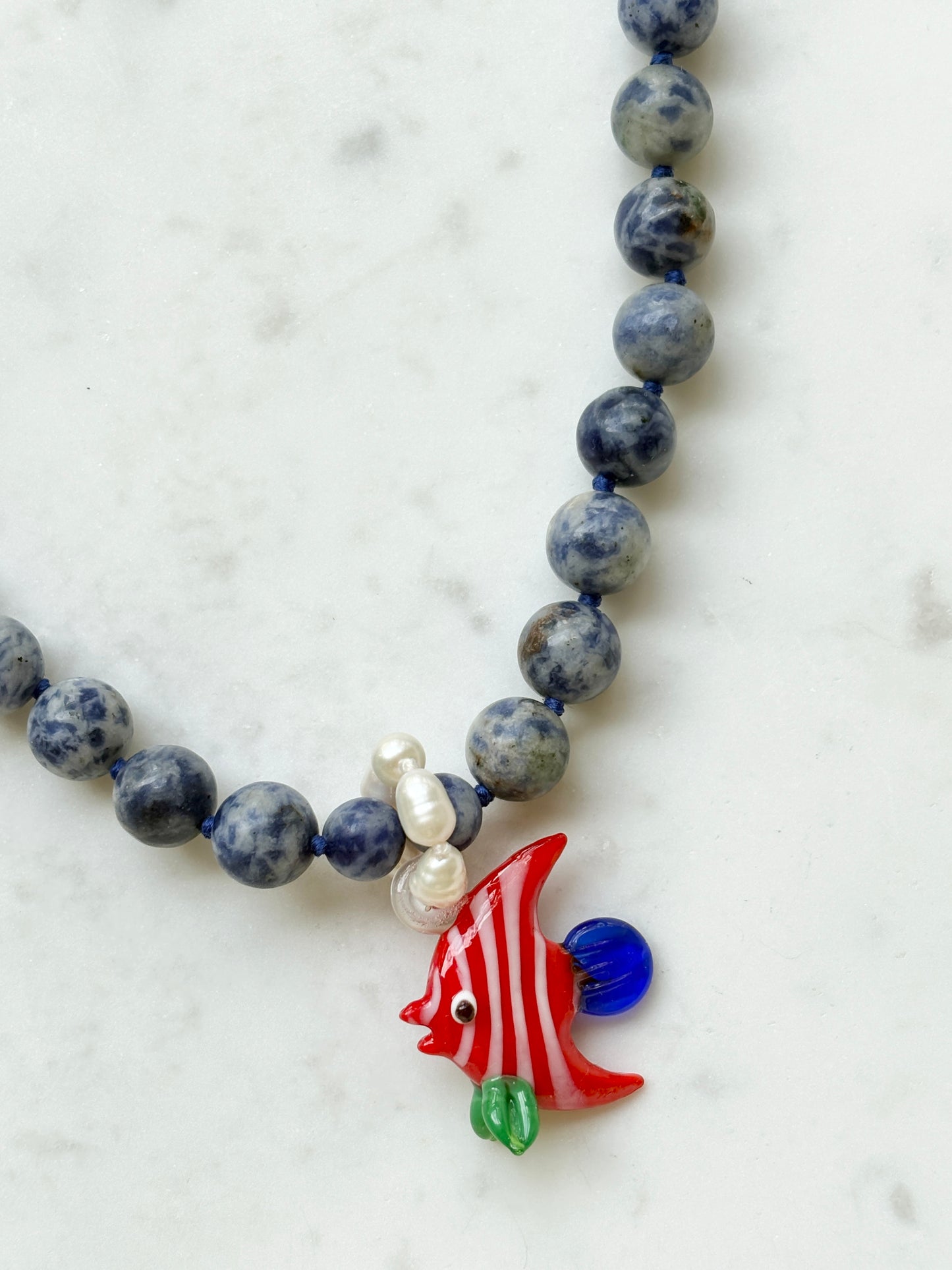 Blue Spot Mambo Necklace - One Of A Kind