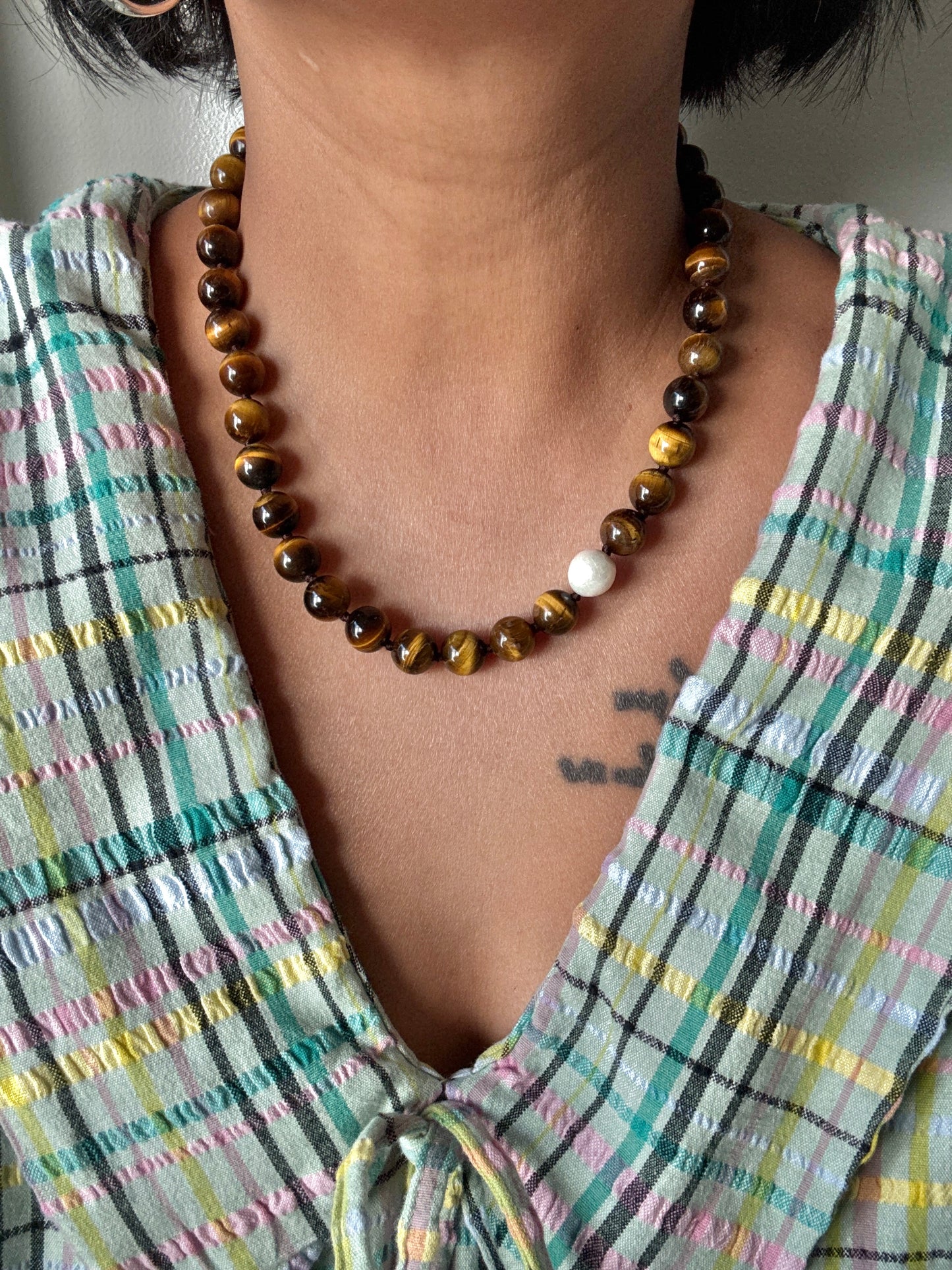 Tiger's Eye O’Clock Necklace