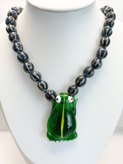 Whimsy Hopper Leaf Necklace