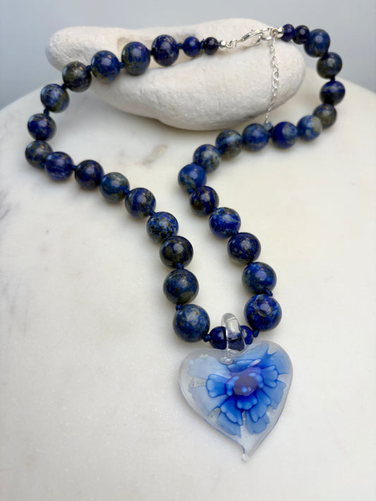 Heart In Bloom Abyss Necklace - One Of A Kind