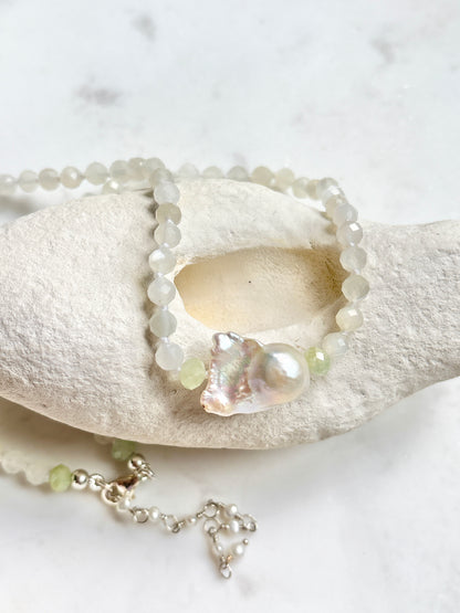 Facets Embrace Moonstone Necklace - Limited