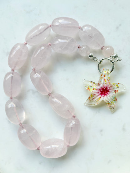Dreamy Rosé Bold Necklace - One Of A Kind