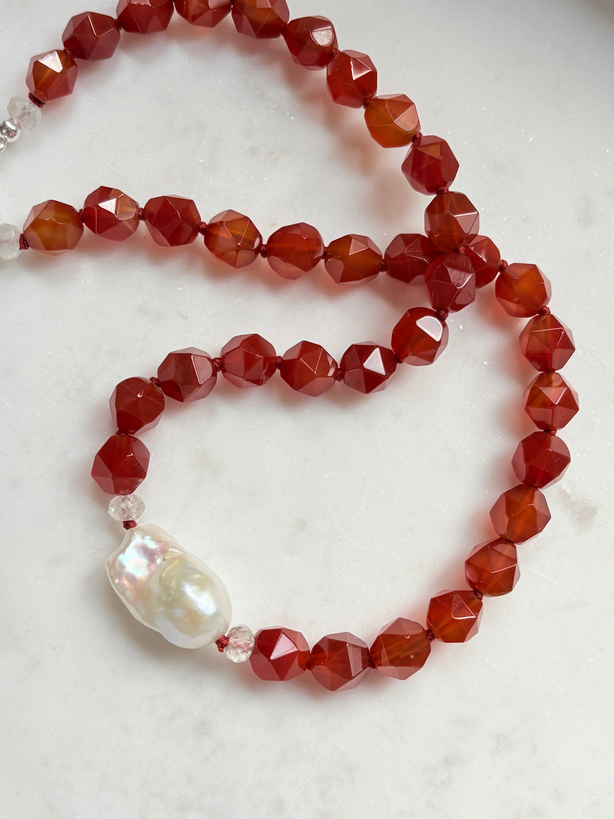 Star Cut Embrace Deluxe Carnelian Necklace - Limited
