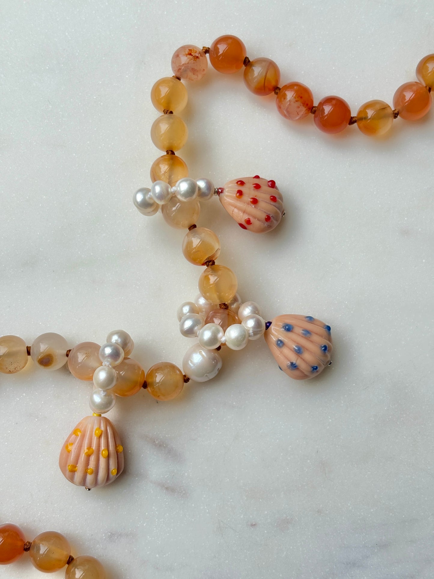 Red Agate O’Clock Necklace