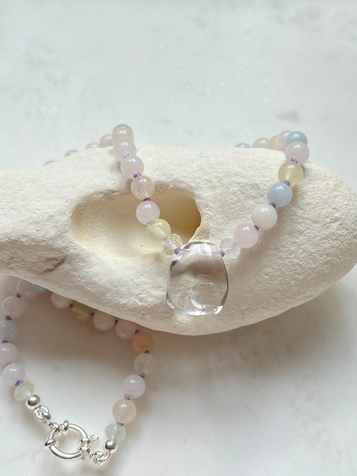 Dew Droplet Morganite Necklace - Limited